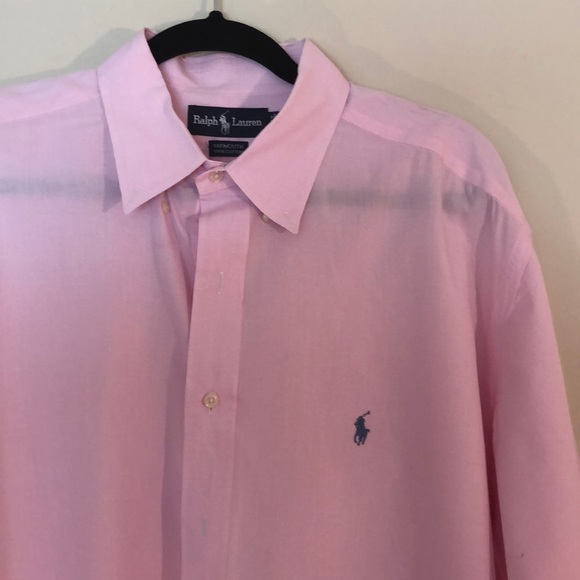 Ralph Lauren Pink Shirt Blue Pony Neck:17.5- 36/37 - Picture 3 of 7